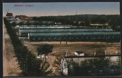 AK Munster /Lager, Barackenlager, Kasernengebäude