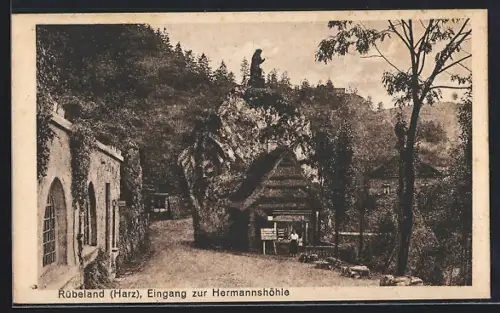 AK Rübeland /Harz, Eingang zur Hermannshöhle
