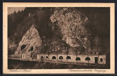 AK Rübeland im Harz, Eingang in die Hermannshöhle