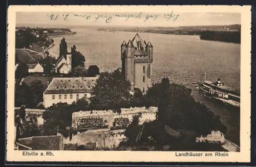 AK Eltville a. Rh., Landhäuser am Rhein