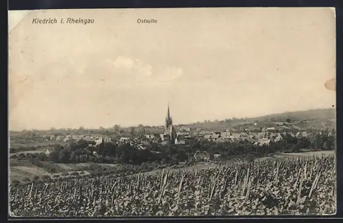 AK Kiedrich i. Rheingau, Teilansicht Ostseite