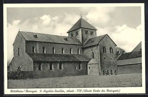 AK Mittelheim /Rheingau, St. Aegidius-Basilika