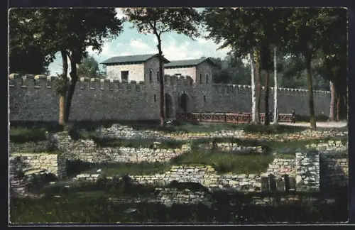 AK Homburg v. d. Höhe, Saalburg, Aussenseite