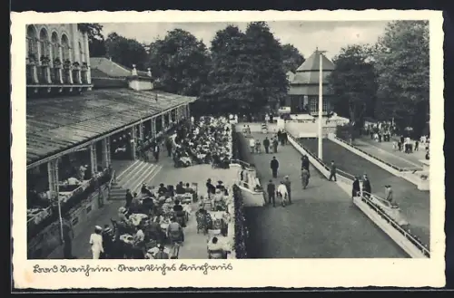 AK Bad Nauheim, Partie an den Terrassen des Kurhauses