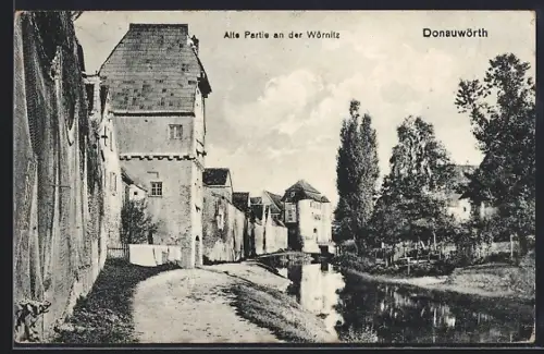 AK Donauwörth, Alte Partie an der Wörnitz