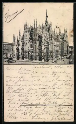 Vorläufer-AK Milano, 1895, Der Dom