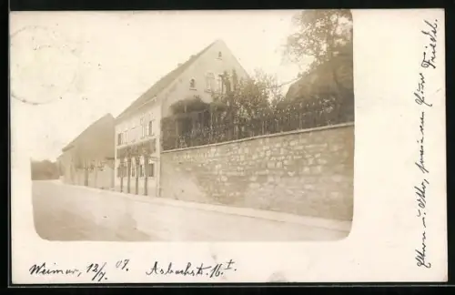 Foto-AK Weimar / Thür., Haus Asbachstrasse 16 im Jahr 1909