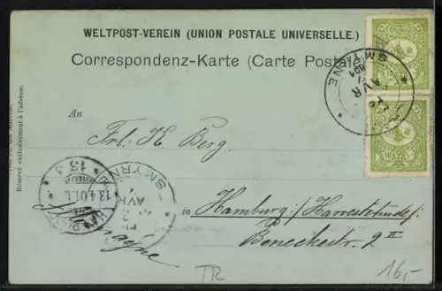 Mondschein-AK Smyrne, Faubourg Guez-Tepe