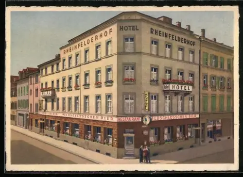 AK Basel, Hotel-Restaurant Rheinfelderhof, Inh. W. Berchtold-Künzi
