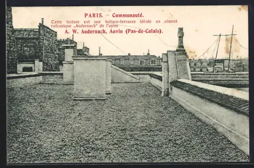 AK Anvin, Fabricant de Produits Hydrofuges A. W. Andernach, Toiture-terrasse en ciment volcanique