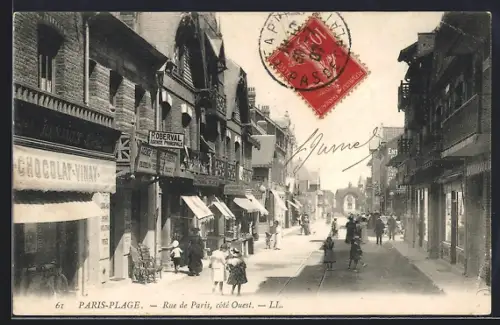 AK Paris-Plage, Rue de Paris, coté Ouest