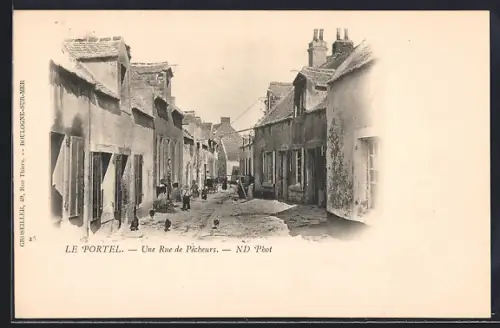 AK Le Portel, Une Rue de Pecheurs