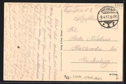 AK Weimar / Thür., Strassenansicht vom Volkshaus