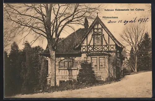 AK Ahorn /Coburg, Pförtnerhaus von Schloss Hohenstein