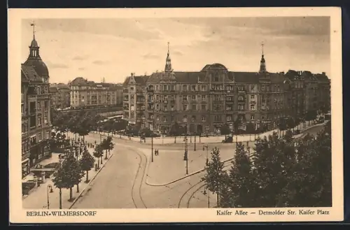 AK Berlin-Wilmersdorf, Kaiser-Allee, Detmolder Strasse, Kaiserplatz
