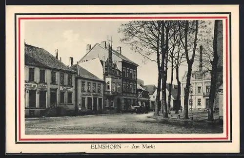 AK Elmshorn, Druckerei v. C. Vollbehr, Am Markt