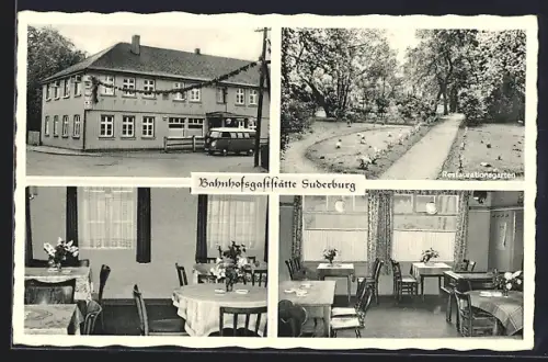AK Suderburg, Dehrmanns Hotel und Bahnhofsgaststätte am Bahnhof
