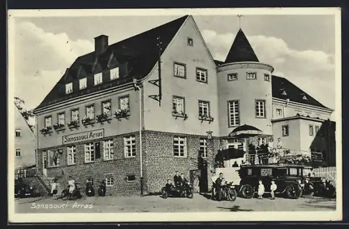 AK Arras /Geringswalde, Gasthof Sanssouci, Bes. Karl Schönfeld