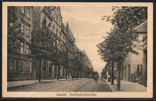 AK Cassel, Holländischestrasse mit Strassenbahn