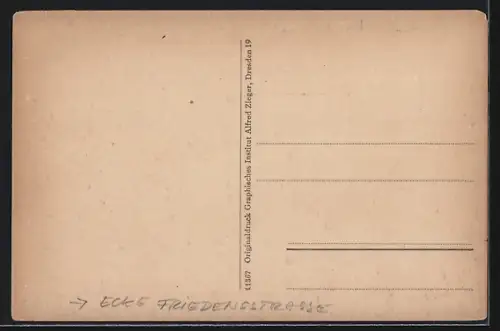 AK Penig, Partie in der Chemnitzer Strasse Ecke Friedensstrasse