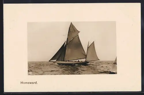 AK Segelboot auf der Heimfahrt