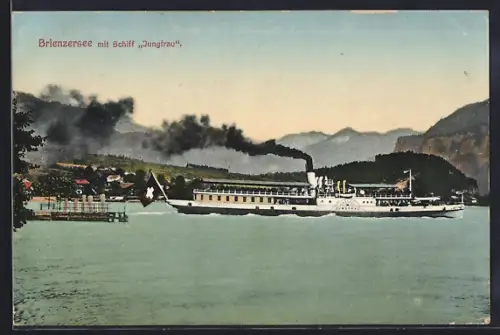 AK Dampfer Jungfrau auf dem Brienzersee