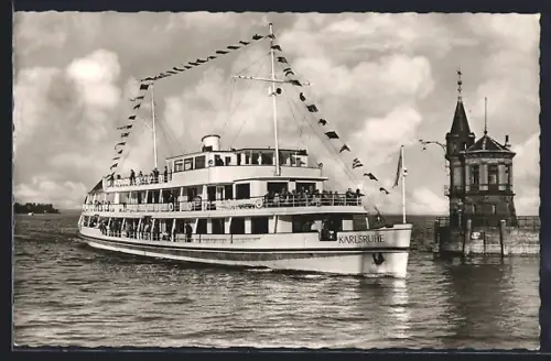 AK Konstanz a. Bodensee, MS Karlsruhe beim Einlaufen