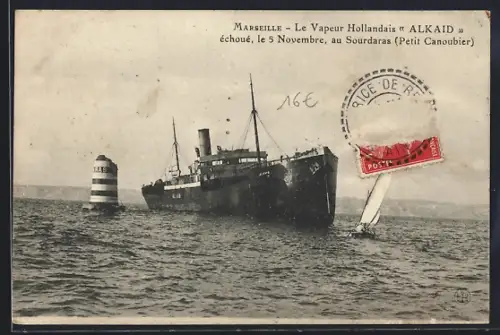 AK Passagierschiff Alkaid auf See