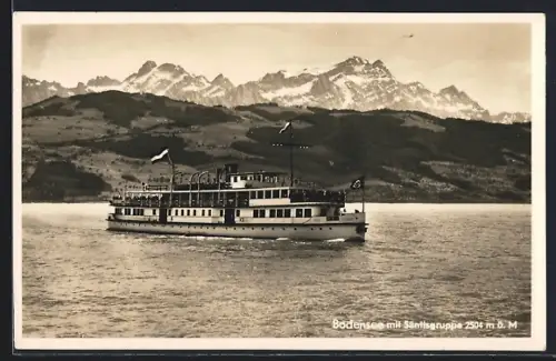 AK Dampfer Allgäu auf dem Bodensee
