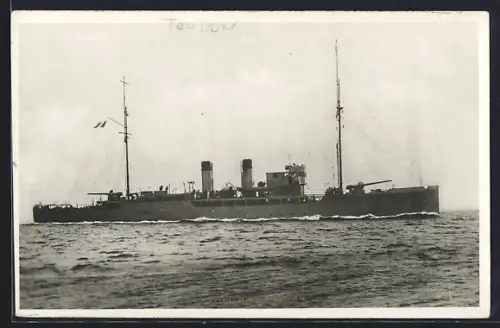 Foto-AK Kriegsschiff Toulon in Fahrt