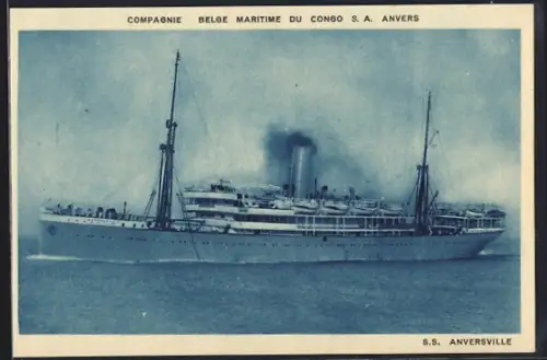 AK Passagierschiff SS Anversville auf See