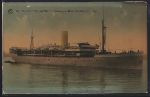 AK Passagierschiff SS Thysville, Compagnie Belge Maritime du Congo