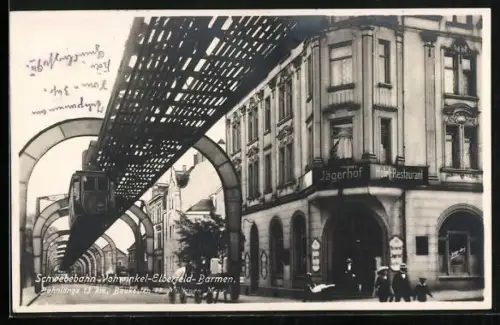 AK Vohwinkel, Hotel-Restaurant Jägerhof, Schwebebahn