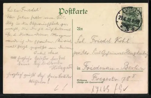 Künstler-AK Rötha i. Sa., Gäste in der Obstweinschänke