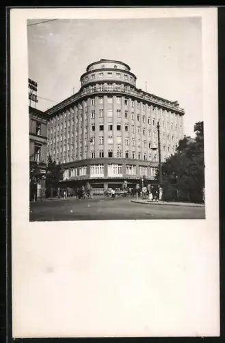 AK Krakau, Propagandagebäude mit Strasse