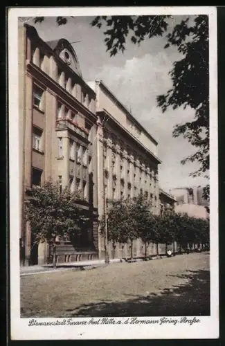 AK Litzmannstadt, Finanzamt Mitte a. d. Hermann Göring-Strasse