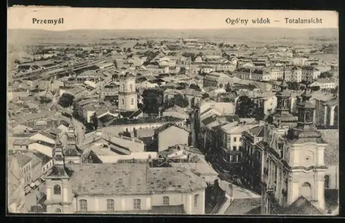 AK Przemysl, Totalansicht mit Fernblick aus der Vogelschau