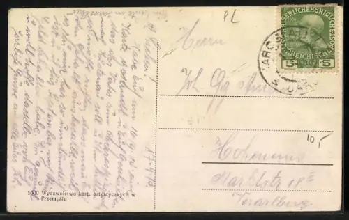 AK Przemysl, Totalansicht mit Fernblick aus der Vogelschau