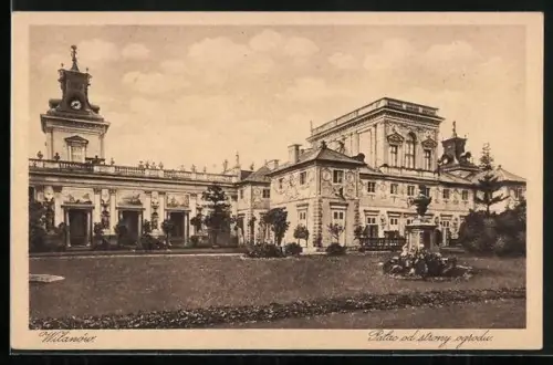 AK Wilanow, Palak od strony ogrodu