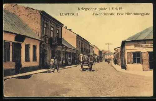 AK Lowitsch, Friedrichstrasse Ecke Hindenburgplatz