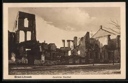 AK Brest-Litowsk, Zerstörter Stadtteil