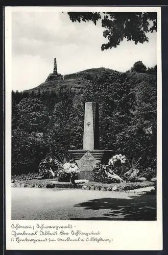 AK Schönau / Schwarzwald, Grabmal Albert Leo Schlageter