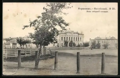 AK Morschansk, Blick auf den Kathedralenplatz