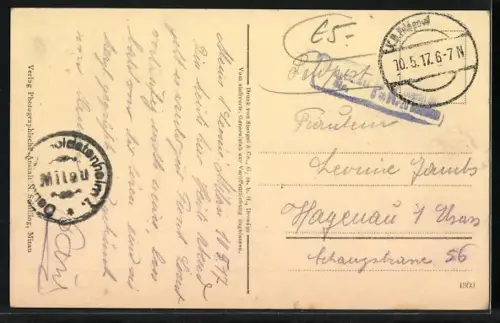 AK Mitau, Partie an der Aa-Brücke