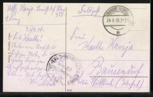 AK Libau, Die Mole bei stürmischer See