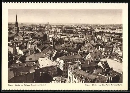 AK Riga, Blick vom St. Petri-Kirchenturm