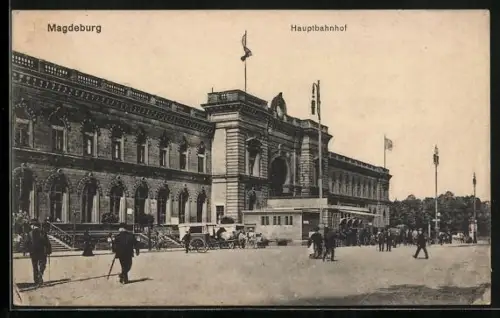 AK Magdeburg, Partie am Hauptbahnhof