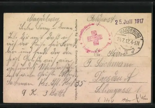 AK Magdeburg, Partie am Hauptbahnhof