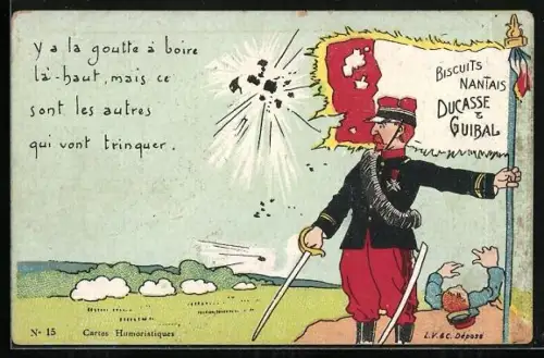 AK Reklame für Biscuits Nantais Ducasse & Guibal, Kekse