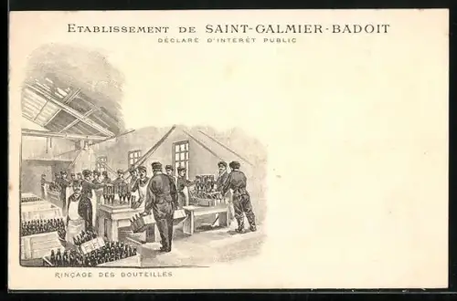 AK Reklame für Saint-Galmier-Badoit Mineralwasser